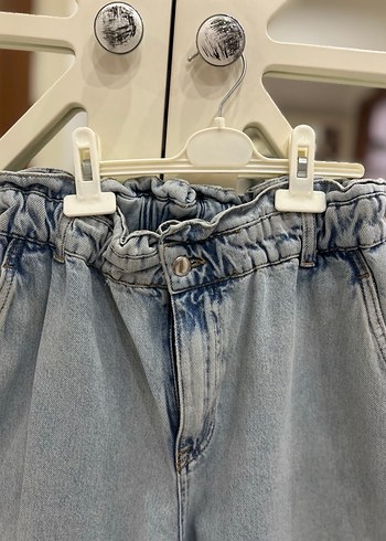 Zara bel lastikli bol kot pantolon - Görsel 2