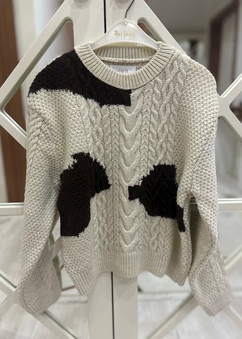 Zara desenli triko kazak - Görsel 3