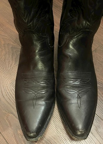 Siyah İspanyol Vintage Kovboy Çizme - Görsel 5