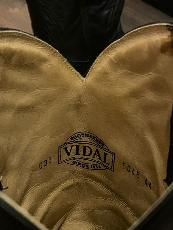 Siyah İspanyol Vintage Kovboy Çizme - Görsel 4