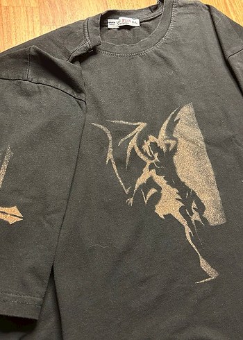 Asit Yıkamalı Y2K goth metal alt tişört - Görsel 5