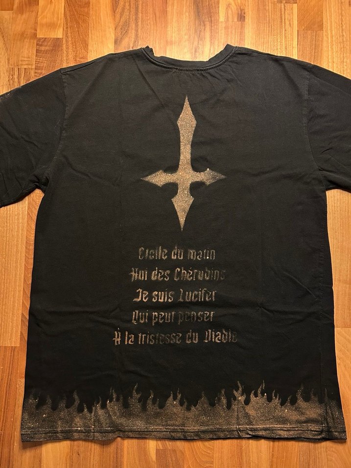 Asit Yıkamalı Y2K goth metal alt tişört - Görsel 2