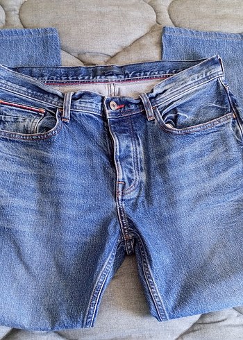 Tommy Hilfiger Mavi Erkek Kot Pantolon - Görsel 5