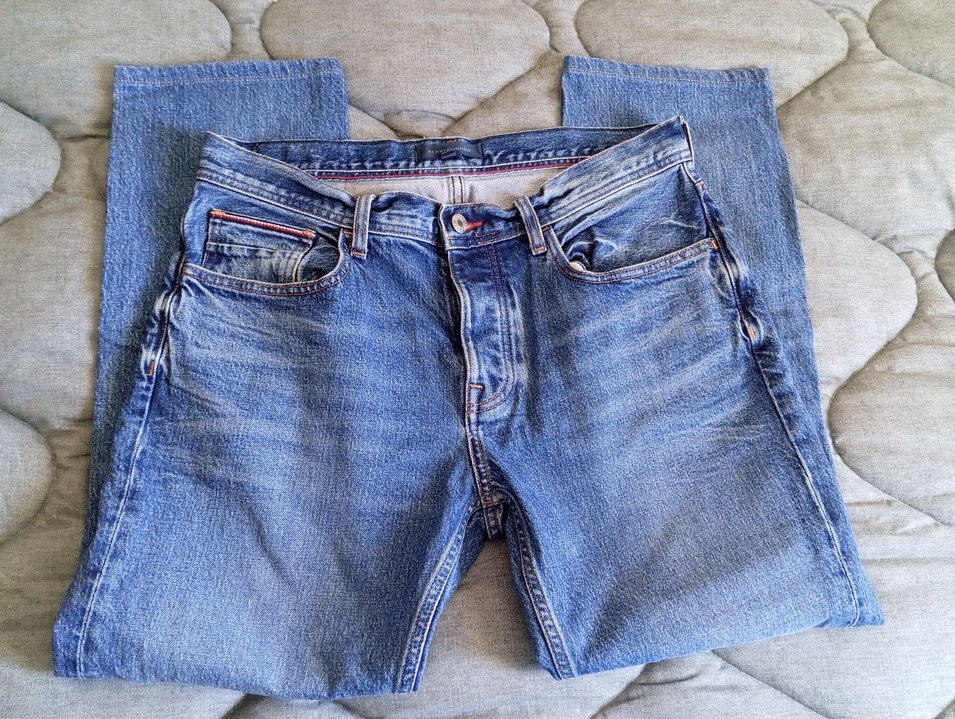 Tommy Hilfiger Mavi Erkek Kot Pantolon - Görsel 5