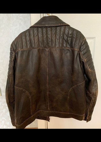 Desa Çagatay Ulusoy Ceketi Kahverengi Deri Biker Ceket - Görsel 5