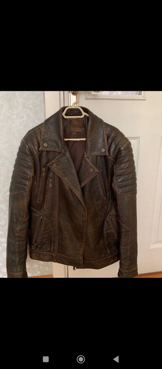 Desa Çagatay Ulusoy Ceketi Kahverengi Deri Biker Ceket - Görsel 4