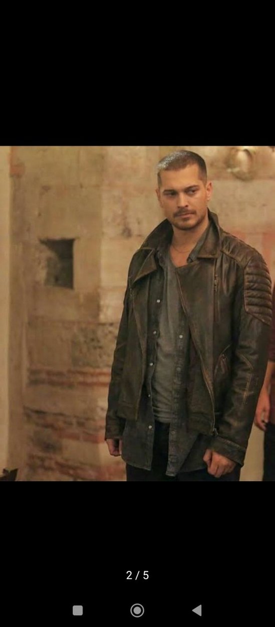 Desa Çagatay Ulusoy Ceketi Kahverengi Deri Biker Ceket - Görsel 3