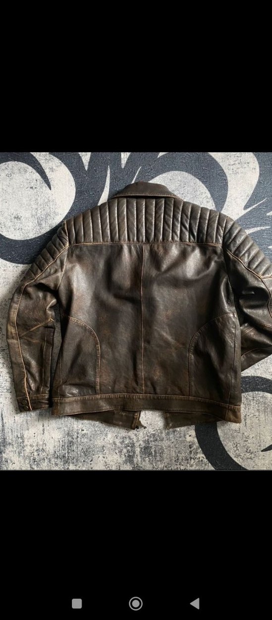 Desa Çagatay Ulusoy Ceketi Kahverengi Deri Biker Ceket - Görsel 2