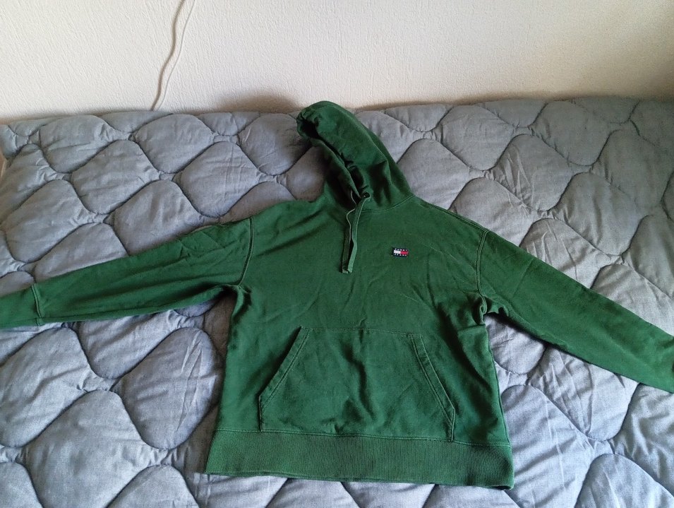 Tommy Hilfiger Yeşil Kapüşonlu Sweatshirt - Görsel 3