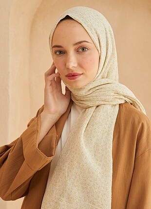 Freshscarfs tomurcuk desen pamuk şal sarı