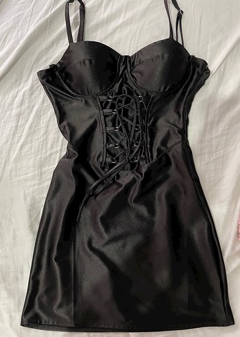 Diğer Saten mini elbise