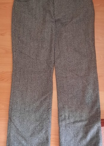 Gri Keten Kumaş Kadın Pantolon