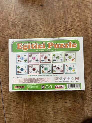 Diğer DIYTOY EĞİTİCİ PUZZLE