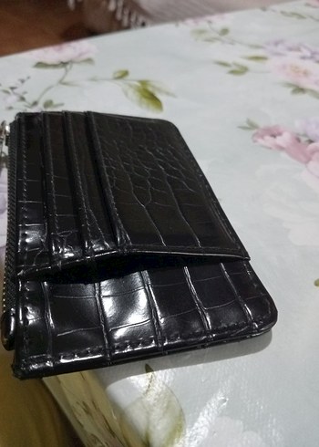  Beden siyah Renk Siyah Yılan Desenli Deri Fermuarlı Kadın Cüzdanı kartlik