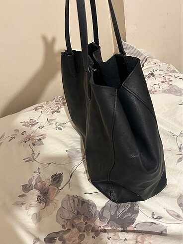 Mango siyah deri çanta - Görsel 2