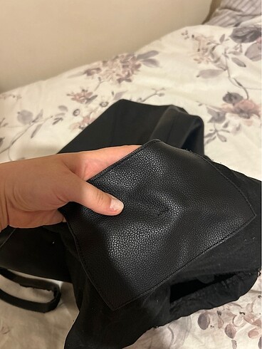 Mango siyah deri çanta - Görsel 7