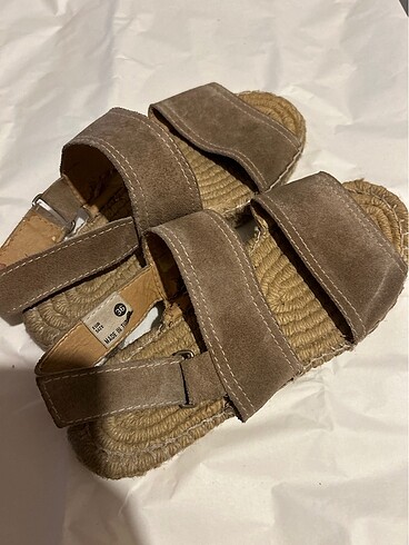 Vizon renk bambi yazlık sandalet - Görsel 6