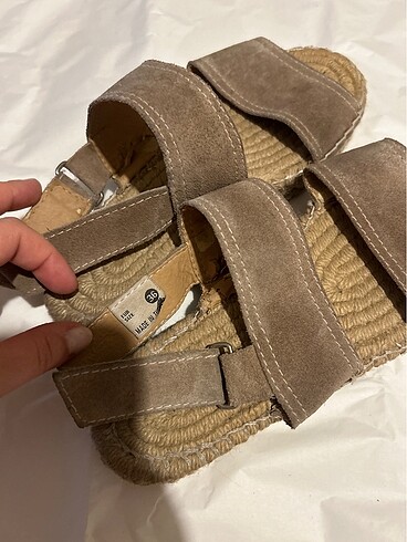 Vizon renk bambi yazlık sandalet - Görsel 5