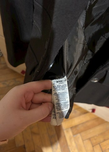 Mango orjinal koyu kahve Kaşe mont - Görsel 9