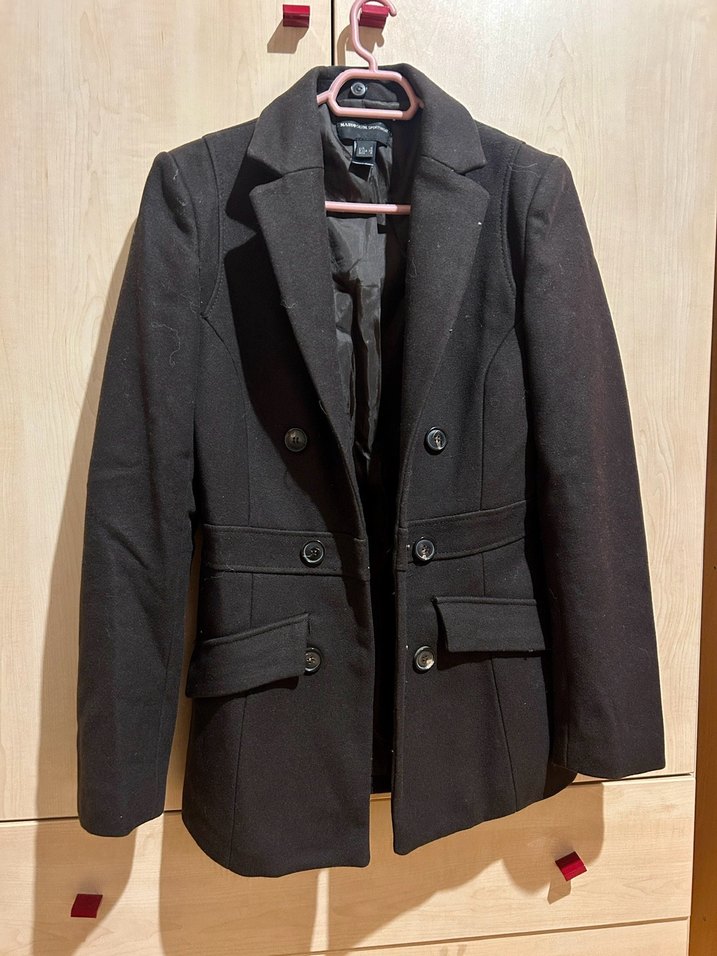 Mango orjinal koyu kahve Kaşe mont - Görsel 2