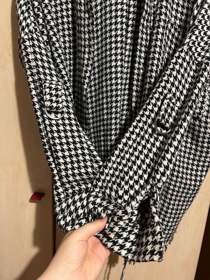 Trendyol marka kazayağı desenli kalın gömlek - Görsel 5