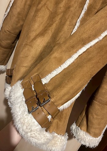 Kadın Bej Süet Kürklü Ceket pulandbear - Görsel 10