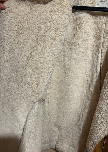 Kadın Bej Süet Kürklü Ceket pulandbear - Görsel 3