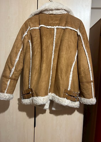 Kadın Bej Süet Kürklü Ceket pulandbear - Görsel 5