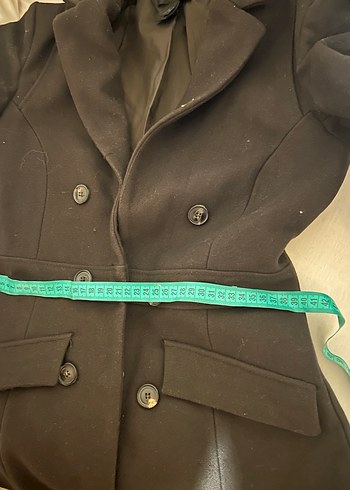 Mango kaşe Düğmeli koyu kahve Kaban - Görsel 8