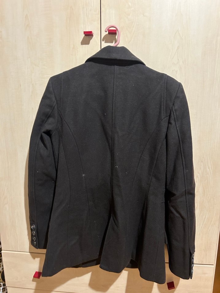 Mango kaşe Düğmeli koyu kahve Kaban - Görsel 5