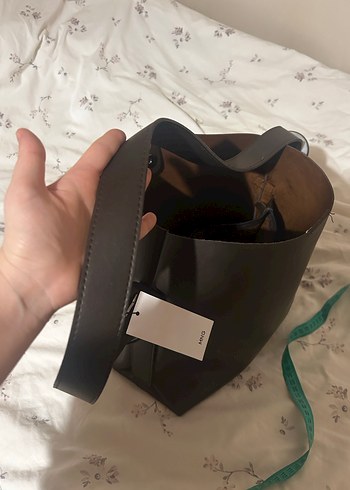 Mango Kahverengi Deri Çanta - Görsel 13