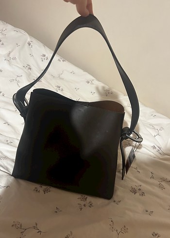Mango Kahverengi Deri Çanta - Görsel 5