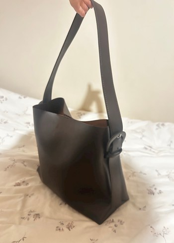 Mango Kahverengi Deri Çanta - Görsel 6