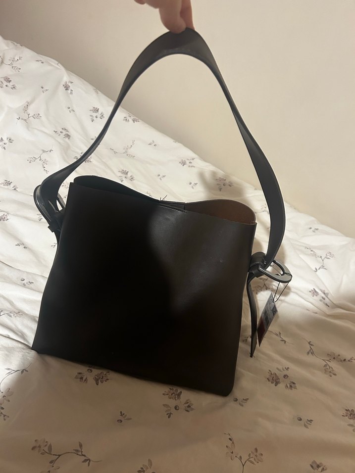 Mango Kahverengi Deri Çanta - Görsel 5