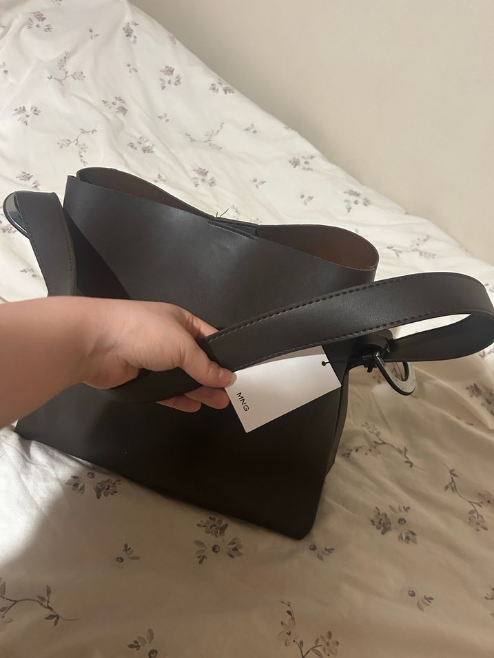 Mango Kahverengi Deri Çanta - Görsel 4