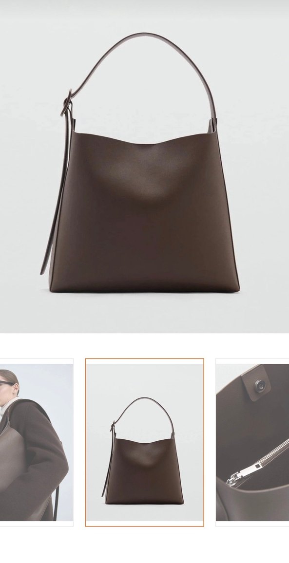 Mango Kahverengi Deri Çanta - Görsel 2