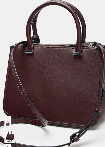 Zara Bordo Yeni Sezon çanta - Görsel 5