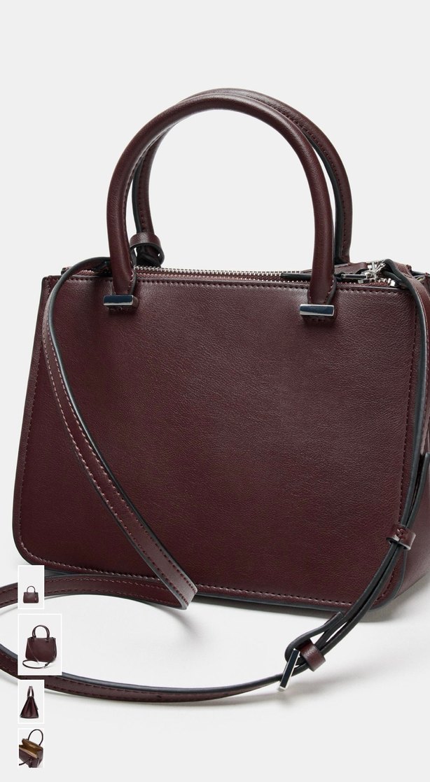 Zara Bordo Yeni Sezon çanta - Görsel 5