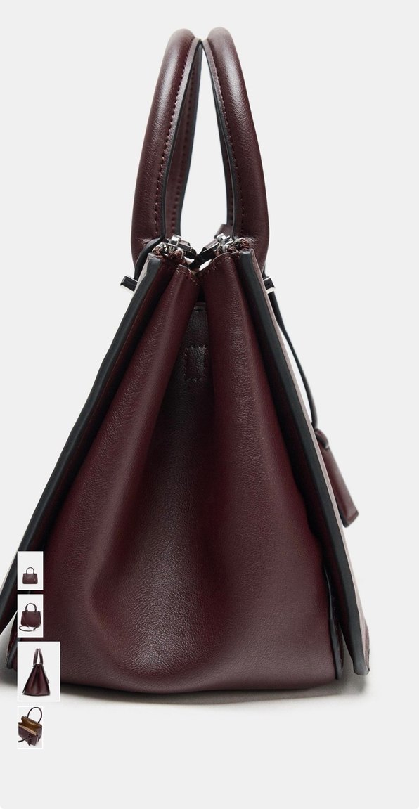Zara Bordo Yeni Sezon çanta - Görsel 4