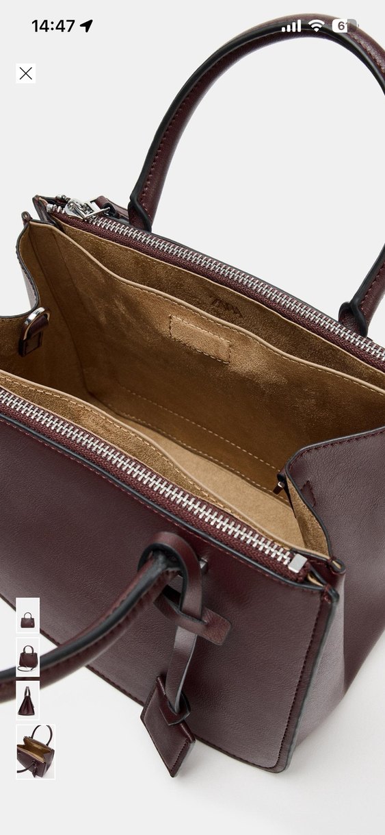 Zara Bordo Yeni Sezon çanta - Görsel 3