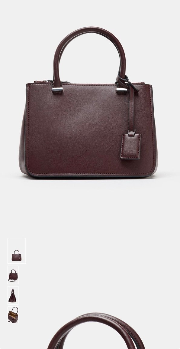 Zara Bordo Yeni Sezon çanta - Görsel 2