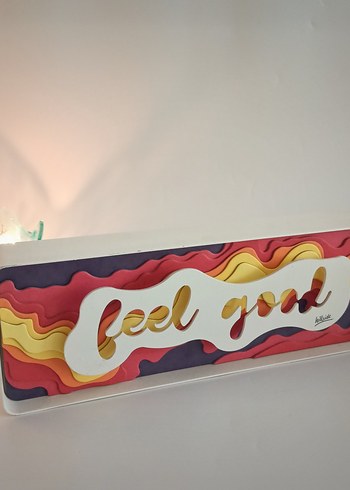 American Vintage Retro Metal Çerçeveli Feel Good Tabela