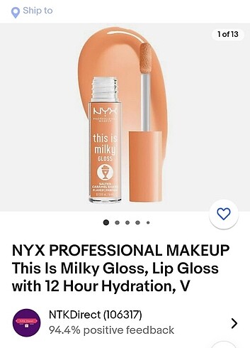 Beden ten rengi Renk Nyx this is milky gloss