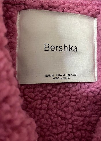 Bershka Pembe Kısa Deri Kadın mont