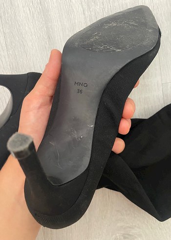 36 Beden siyah Renk Siyah çorap Diz Üstü Stiletto Çizme