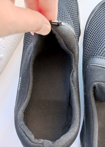 44 Beden siyah Renk Erkek Siyah Gri Spor Ayakkabı Velcro