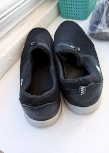 Erkek Siyah Gri Spor Ayakkabı Velcro