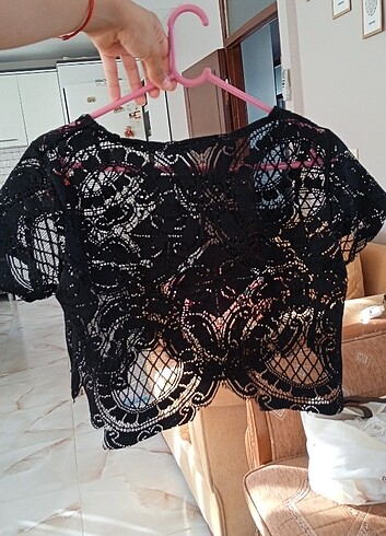 m Beden Dantel crop