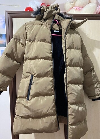 10 Yaş Beden ten rengi Renk Unisex şişme mont