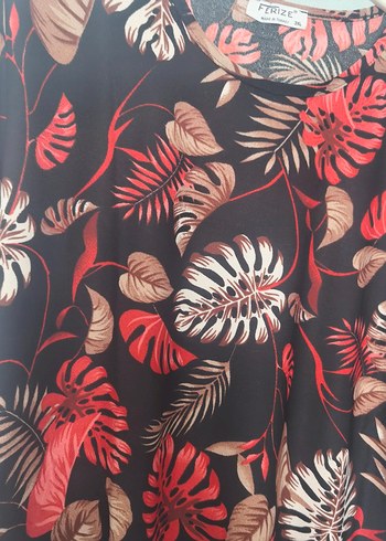 Bohem Uzun Kollu bisiklet Yakalı Baskılı Tunik - Görsel 3